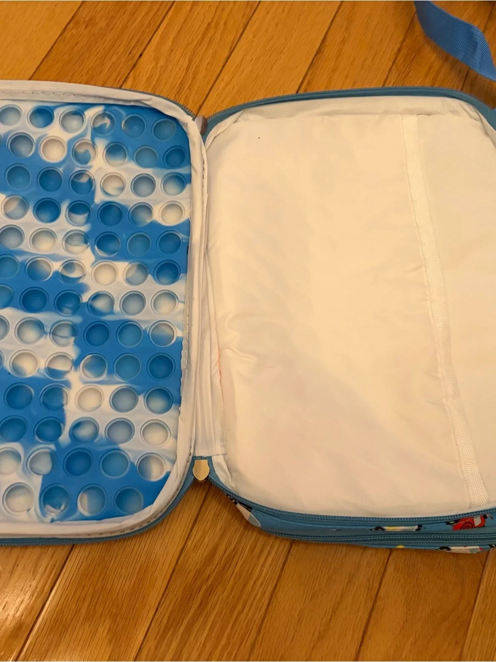 Blue Bubble Pop and emergency vehicle Crossbody Lunch Bag